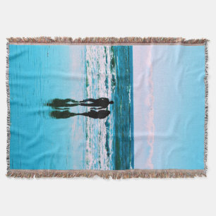 Romantischer Spaziergang am Strand Blanket Decke