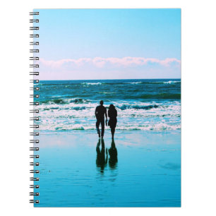 Romantischer Spaziergang auf dem StrandNotebook Notizblock
