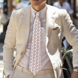 Romantischer Staubrosafarbener Regency-Botanischer Krawatte