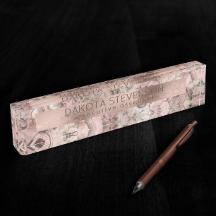 Romantischer Steampunk Antikes Vintages Ephemera Namensplakette