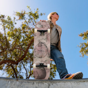 Romantischer Steampunk Shabby Chic Vintag Epheme Skateboard