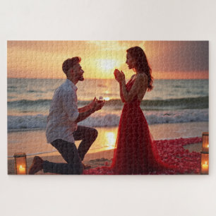Romantischer Strandvorschlag für Sunset Puzzle