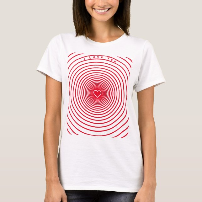 Romantischer T - Shirt mit Text - I Liebe Sie (Vorderseite)