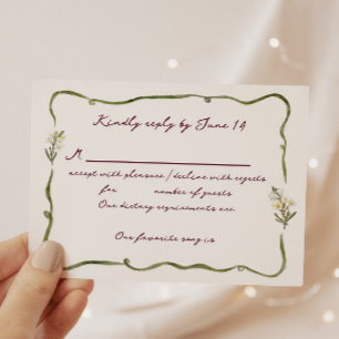 Romantischer toskanischer Garten - Whimsical Flora RSVP Karte