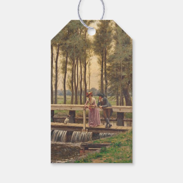 Romantischer Treffpunkt (von Edmund Blair Leighton Geschenkanhänger (Vorderseite)