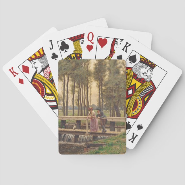 Romantischer Treffpunkt (von Edmund Blair Leighton Spielkarten (Rückseite)