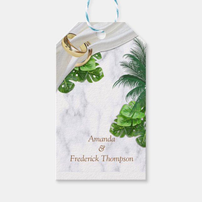 Romantischer Tropengeschenk-Tag Geschenkanhänger (Vorderseite)
