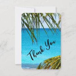 Romantischer türkisfarbener tropischer Strand - Ho Dankeskarte