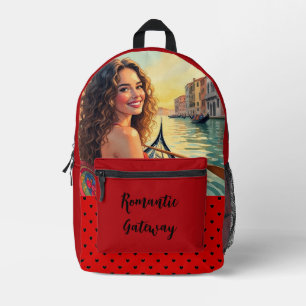 Romantischer Urlaub, Liebe und Venedig Bedruckter  Rucksack