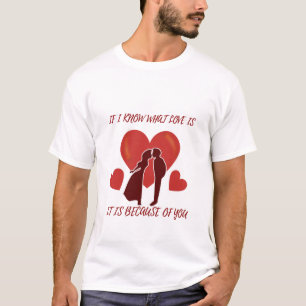 Romantischer Valentiner Männerweiße Crew Neck T - T-Shirt