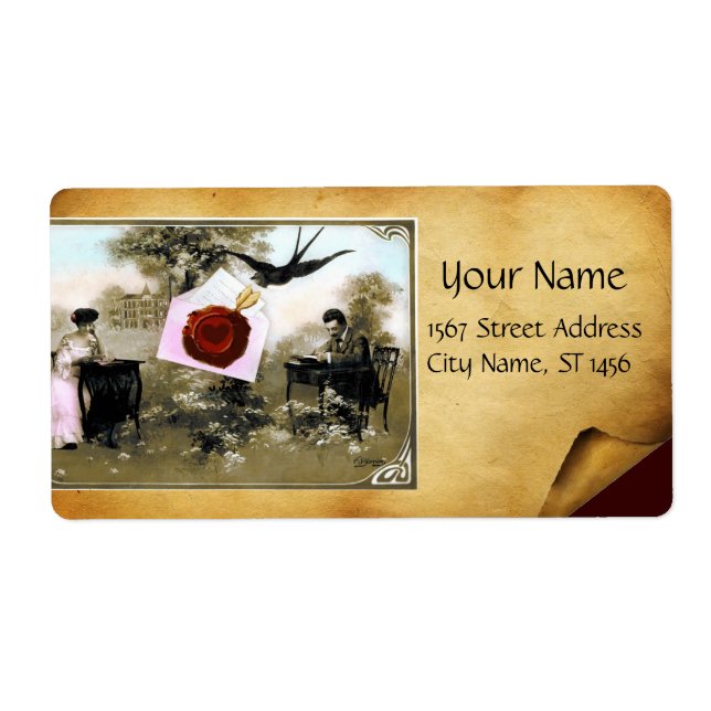 ROMANTISCHER VALENTINSCHREIBEN, ROTES WAX SIEGEL M (Vorne)