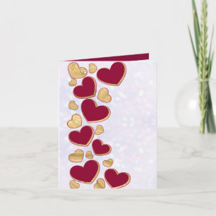 Romantischer Valentinstag   Burgund & Gold Herz Einladung