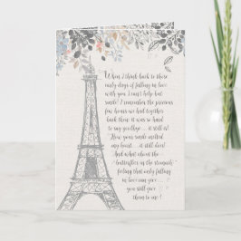 Romantischer Valentinstag Eiffelturm Karte