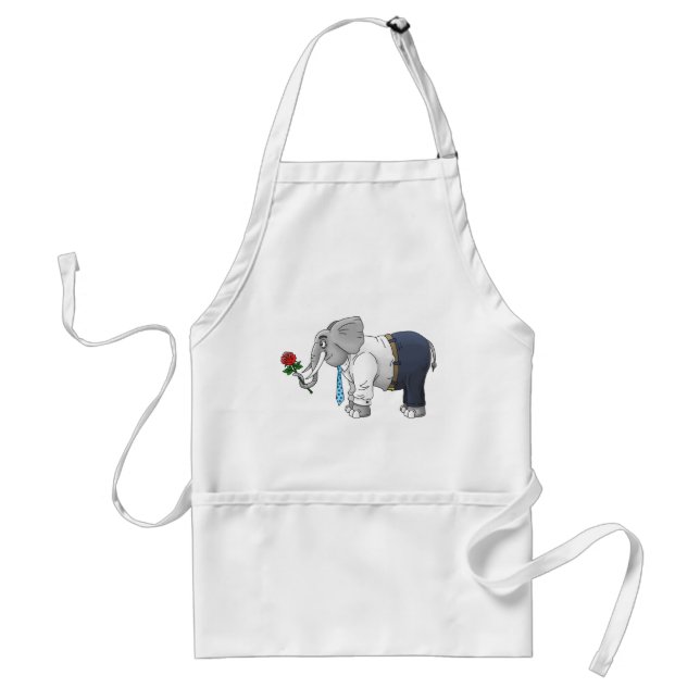 Romantischer Valentinstag-Elefant Schürze (Vorne)