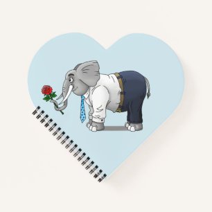 Romantischer Valentinstag Elephant Notizbuch