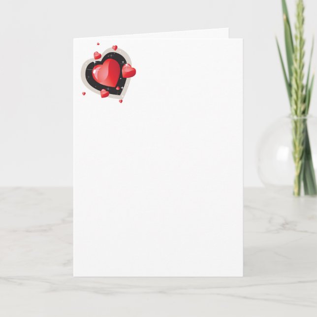 Romantischer Valentinstag Feiertagskarte (Vorderseite)