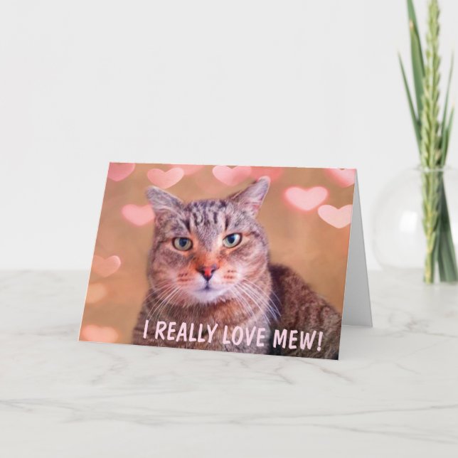 Romantischer Valentinstag Feiertagskarte (Vorderseite)