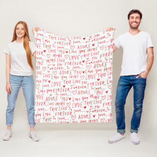 Romantischer Valentinstag Fleecedecke
