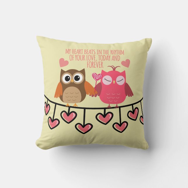 Romantischer Valentinstag Kissen (Vorderseite)