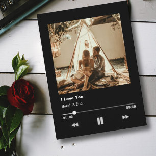 romantischer Valentinstag Liebesmusikplayer Karte