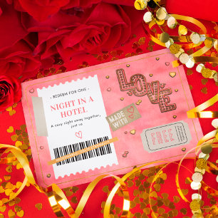 Romantischer Valentinstag-Liebespaar-Hotel-Coupon
