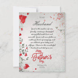 Romantischer Vatertag für Ehemann aus Ehefrau Foto Feiertagskarte