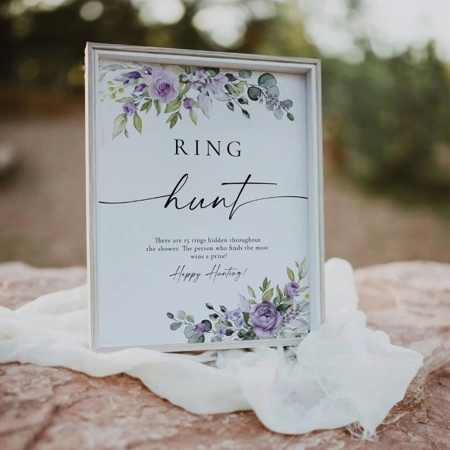Romantischer Veilchen-Blumen-Ring-Suche-Schild Sockelschild (Von Creator hochgeladen)