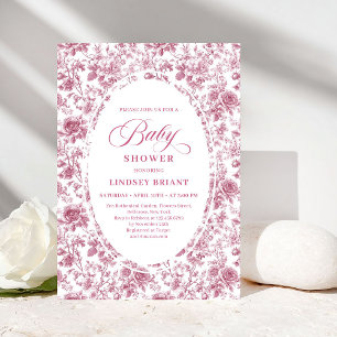 Romantischer verstaubter rosa floraler Rosen Boho- Einladung