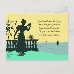 Romantischer Viktorianischer Stil zeichnend Postkarte