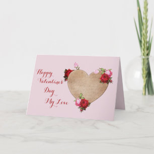 Romantischer Viktorianischer Valentinstag Karte