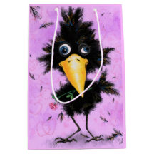 Romantischer Vogel mit Rosen Funny Gift Bags