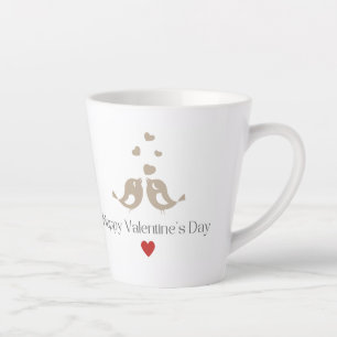 Romantischer Vögel Valentinstag Tasse, Süßes Liebe Milchtasse