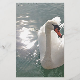 Romantischer weisser Schwan Briefpapier