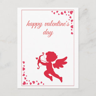 Romantischer Winkel der Liebe Cupido Valentinstag Feiertagspostkarte