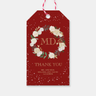 Romantischer Winter Wedding Favor Geschenk Hang Ta Geschenkanhänger