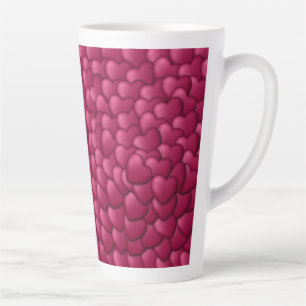 Romantisches 3D-Rot-Herzen-Muster-32322 Milchtasse
