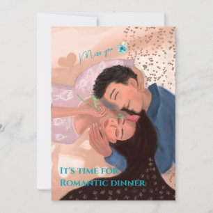 Romantisches Abendessen mit dir und mir Einladung