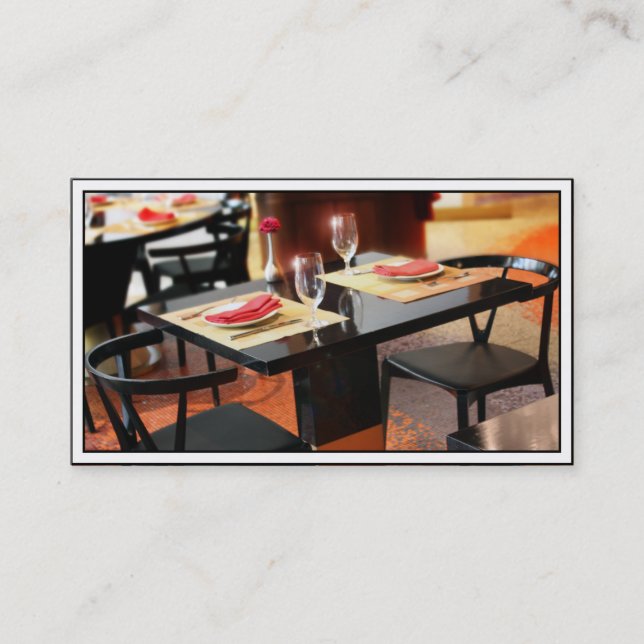 Romantisches Abendessen zu zweit Visitenkarte (Vorderseite)
