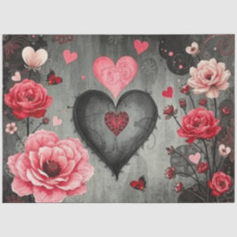 Romantisches Abstrakt-gotisches Themenpapier Seidenpapier