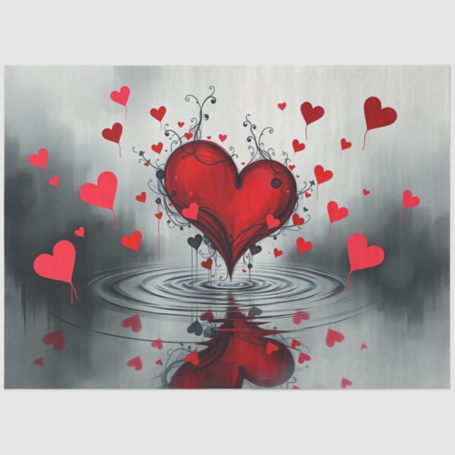 Romantisches Abstrakt-gotisches Themenpapier Seidenpapier (Vorderseite)