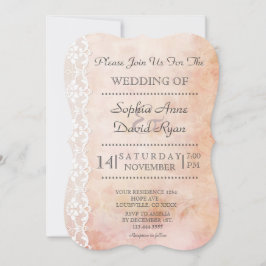 Romantisches Altpapier mit Rose und Hochzeit Einladung