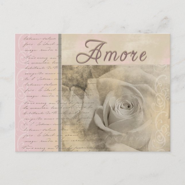 Romantisches Amore Postkarte (Vorderseite)