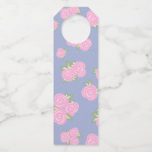 Romantisches Antiquitäten-Rosendesign Flaschenanhänger