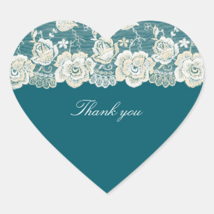Romantisches Aquamarines blaugrünes Brautparty Herz-Aufkleber