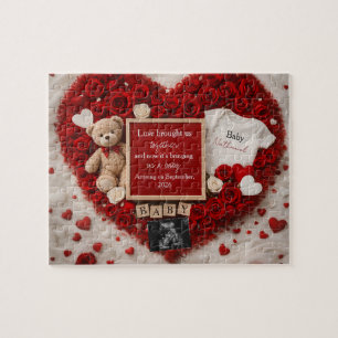 Romantisches Babypaket zur Schwangerschaftsankündi Puzzle