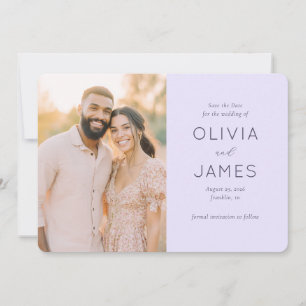 Romantisches Beige Minimalistisches Foto Save The Date