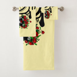 Romantisches Bike-Badehandtuch-Set Badhandtuch Set