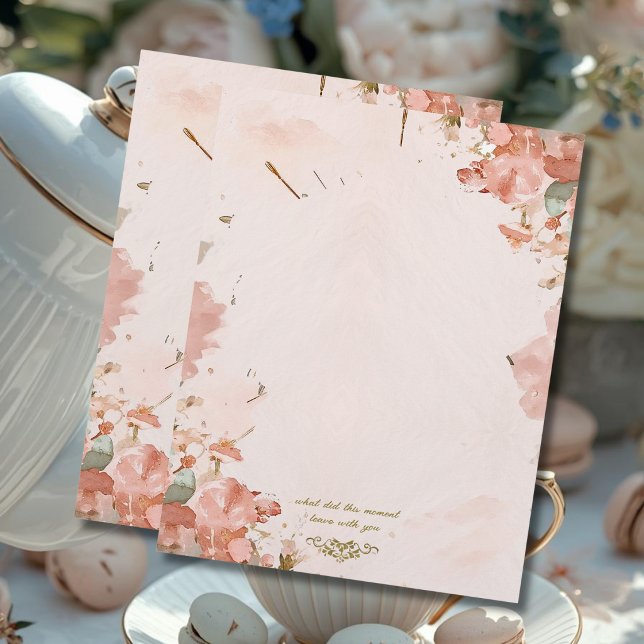 Romantisches Blumenbriefpapier Sommer Erinnerung Briefbogen (Von Creator hochgeladen)