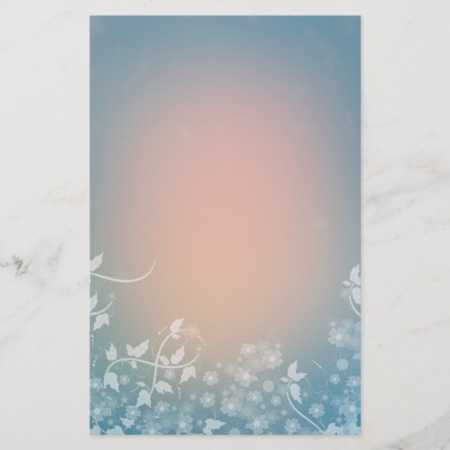 Romantisches Blumendesign Briefpapier (Vorderseite)