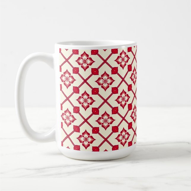 Romantisches Blumendesign-Geschenk für Zuhause & B Kaffeetasse (Links)